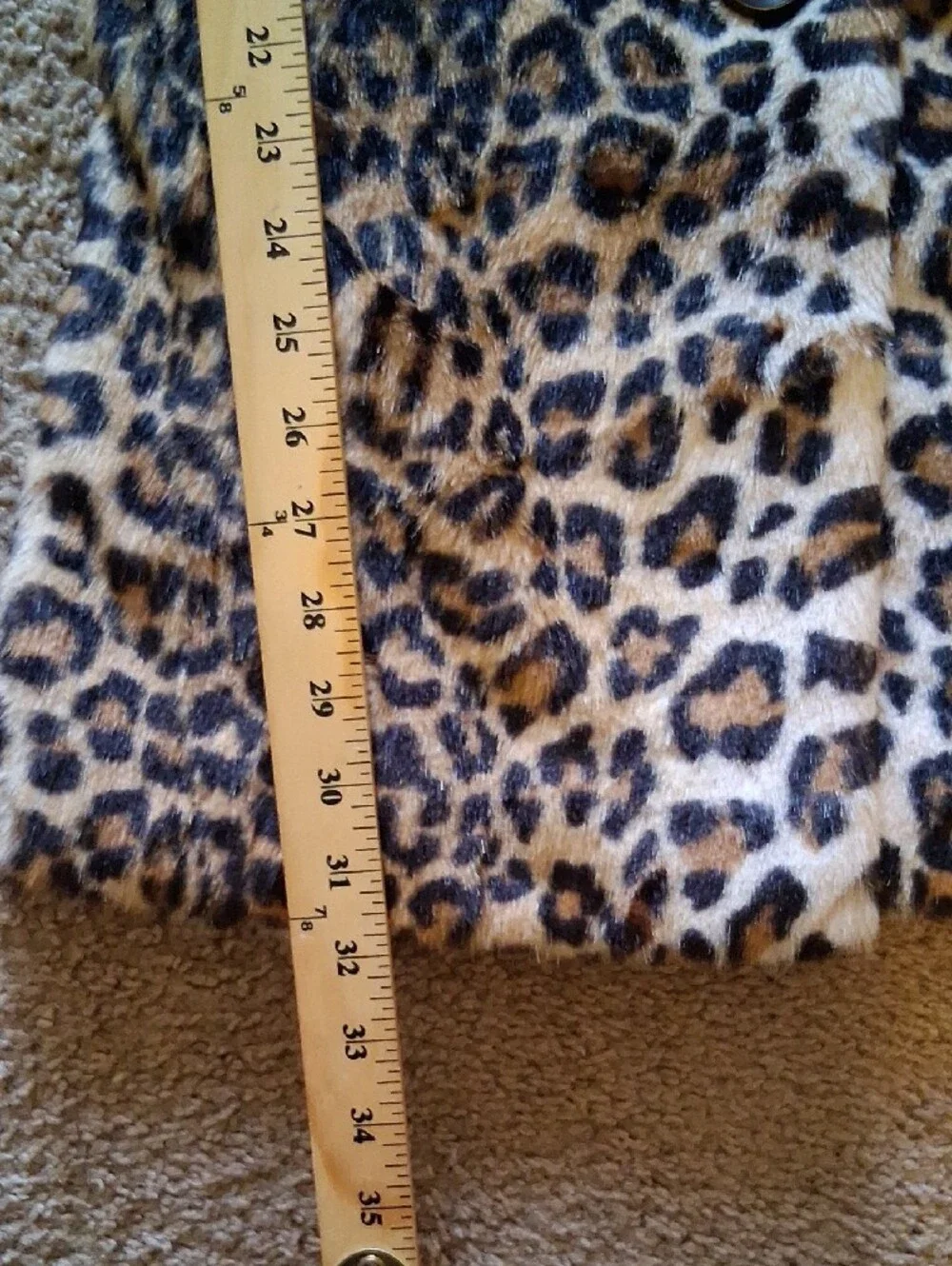 Nikki Jones Leopard Print Teddy Coat with Red Faux Fur Collar - Women's Jacket - Picture 12 of 14